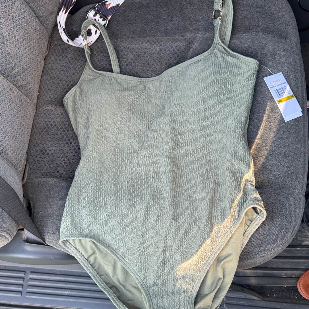 Michael Kors Army Green Textured Garment with Tag